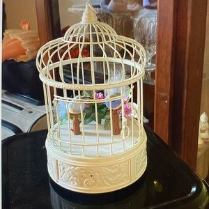 Birdcage w:2 Mechanical Birds that whistle & chrip